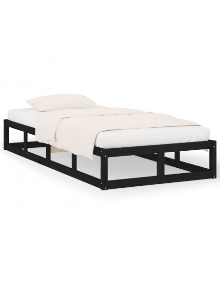 Giroletto Nero 90x190 cm Single in Legno Massello