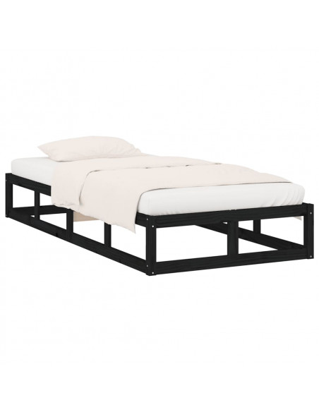 Giroletto Nero 90x190 cm Single in Legno Massello