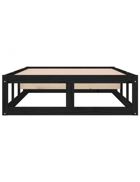 Giroletto Nero 90x190 cm Single in Legno Massello