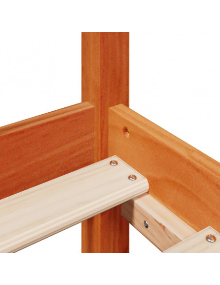 Letto senza Materasso Marrone Cera 120x200 cm in Legno di Pino