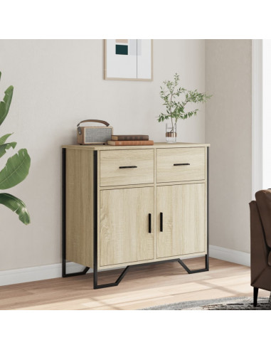 Credenza Rovere Sonoma 79,5x35,5x74,5 cm in Legno Multistrato