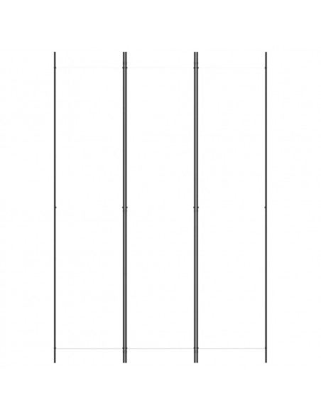 Divisorio a 3 Pannelli bianco 150x220 cm in Tessuto