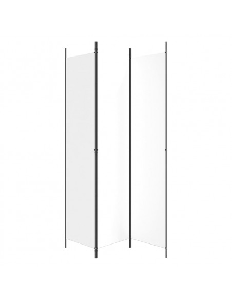 Divisorio a 3 Pannelli bianco 150x220 cm in Tessuto