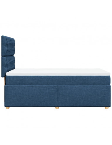 Giroletto a Molle con Materasso Blu 90x200 cm inTessuto