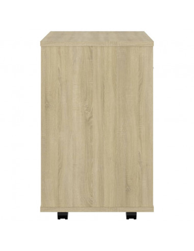 Mobiletto con Ruote Rovere Sonoma 46x36x59 cm Legno Multistrato