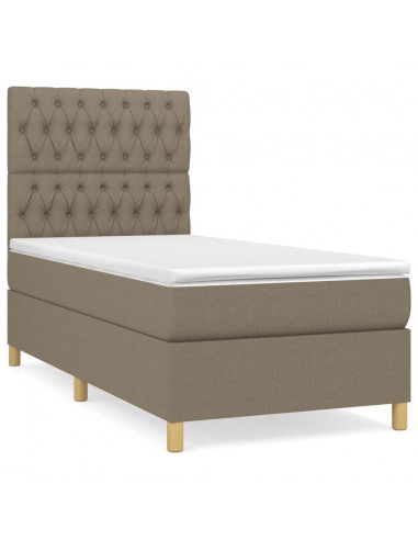 Giroletto a Molle con Materasso Tortora 90x190 cm in Tessuto