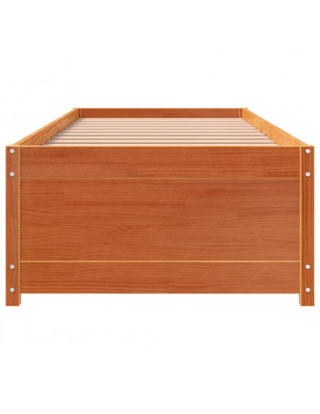Dormeuse Marrone Cera 90x200 cm in Legno Massello di Pino