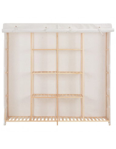 Armadio Bianco 173x40x170 cm in Tessuto