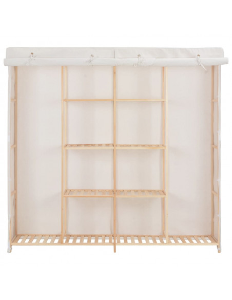Armadio Bianco 173x40x170 cm in Tessuto