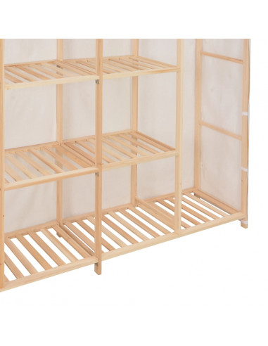 Armadio Bianco 173x40x170 cm in Tessuto