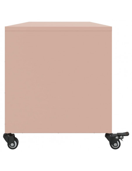 Mobile TV Rosa 100,5x39x43,5 cm in Acciaio Laminato a Freddo