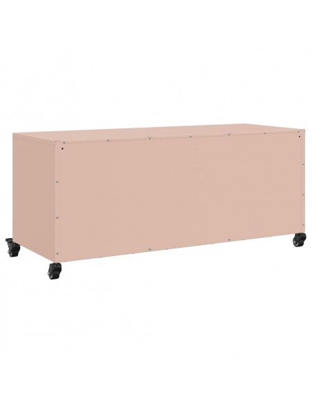 Mobile TV Rosa 100,5x39x43,5 cm in Acciaio Laminato a Freddo