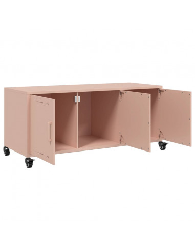 Mobile TV Rosa 100,5x39x43,5 cm in Acciaio Laminato a Freddo