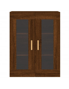 Armadietti a Parete 2 pz Rovere Marrone in Legno Multistrato 2