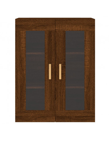 Armadietti a Parete 2 pz Rovere Marrone in Legno Multistrato