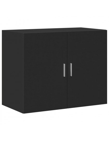 Mobile a Parete Nero 80x42,5x64 cm in Legno Multistrato