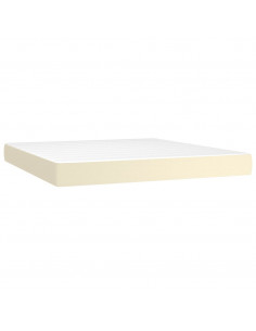 Materasso a Molle Insacchettate Rigidità Media Crema 160x200x20 cm in Similpelle 2