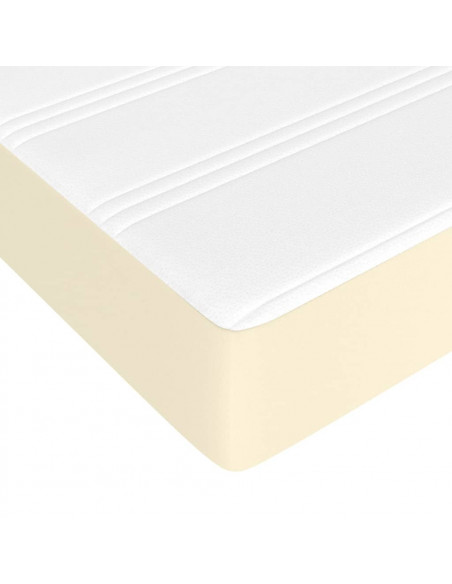 Materasso a Molle Insacchettate Rigidità Media Crema 160x200x20 cm in Similpelle