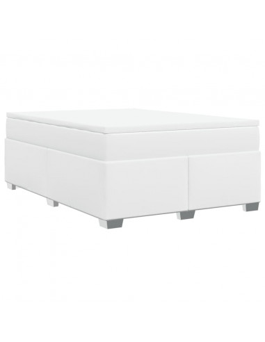 Giroletto a Molle con Materasso Bianco 160x200 cm in Similpelle