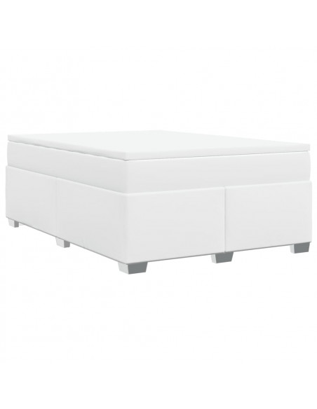 Giroletto a Molle con Materasso Bianco 160x200 cm in Similpelle