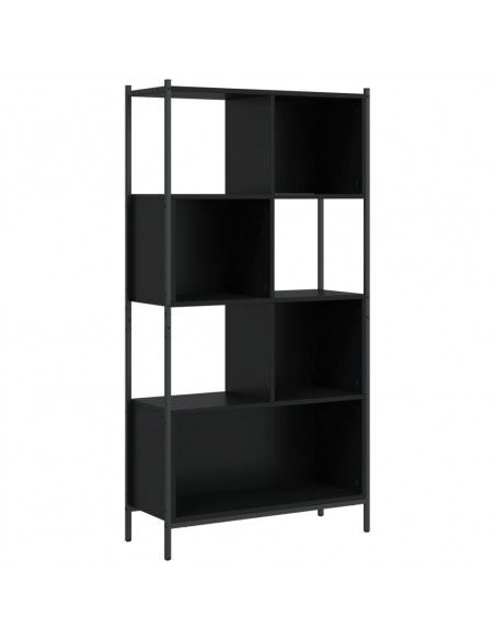 Libreria Nera 72x28x172 cm in Legno Multistrato