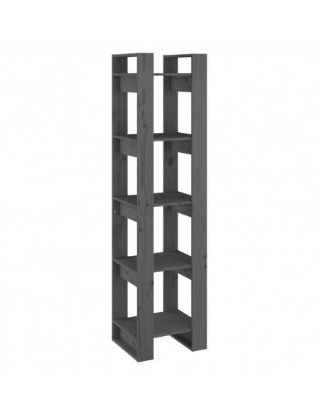 Libreria/Divisorio Grigio 41x35x160 cm Legno Massello di Pino