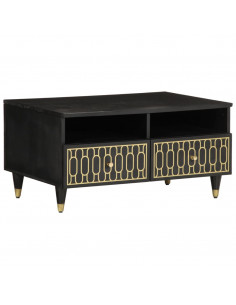 Tavolino da Salotto 80x54x40 cm in Legno Massello di Mango 2