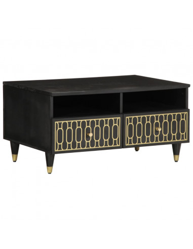 Tavolino da Salotto 80x54x40 cm in Legno Massello di Mango