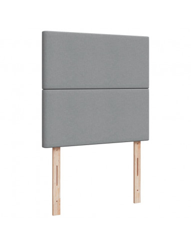 Giroletto a Molle con Materasso Grigio Chiaro 80x200 cm Tessuto