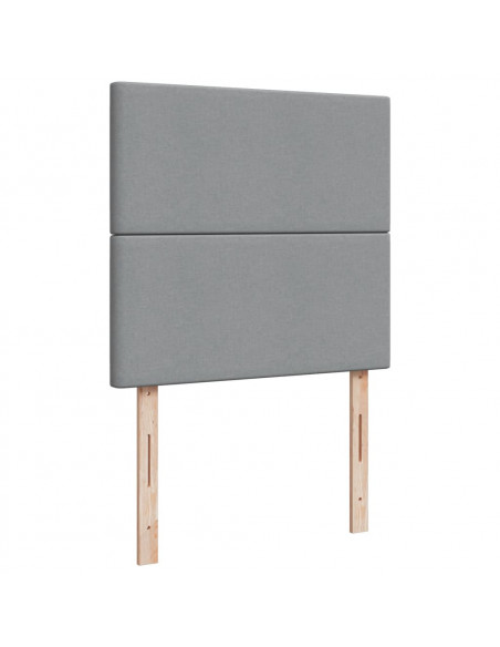 Giroletto a Molle con Materasso Grigio Chiaro 80x200 cm Tessuto