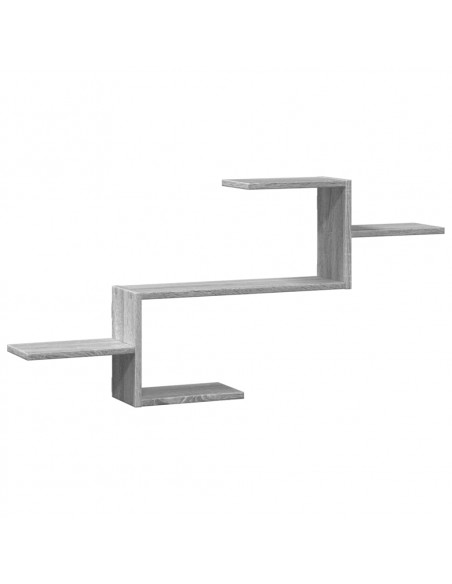 Mensola a Muro Grigio Sonoma 104x15x49 cm Legno Multistrato