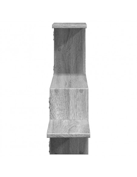 Mensola a Muro Grigio Sonoma 104x15x49 cm Legno Multistrato