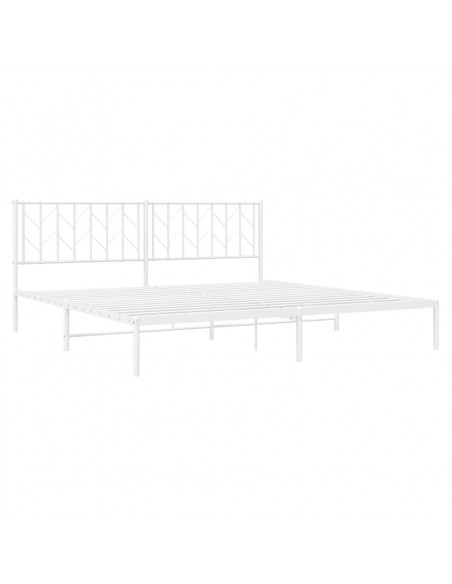 Giroletto con Testiera Metallo Bianco 193x203 cm