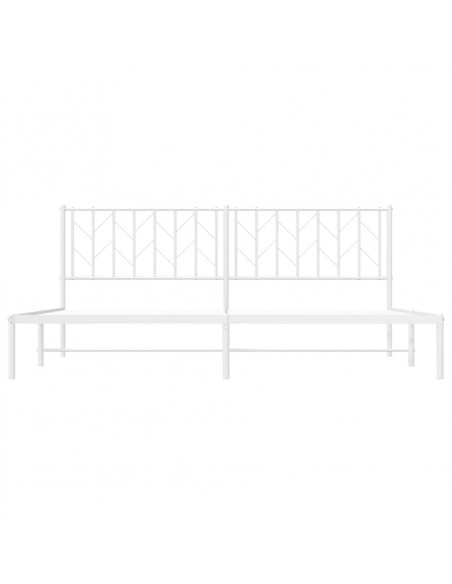 Giroletto con Testiera Metallo Bianco 193x203 cm
