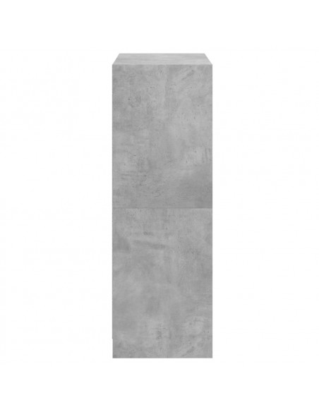 Credenza con Ante Grigio Cemento 68x37x109 cm Legno Multistrato