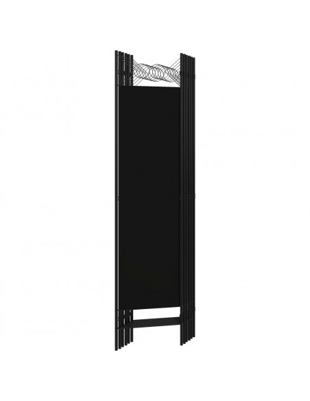 Paravento a 6 Pannelli Nero 240x180 cm