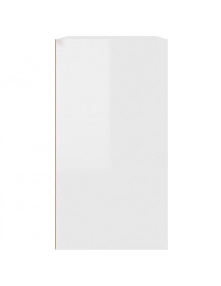 Armadietto per Cosmetici Bianco Lucido 80x40x75 cm in Legno