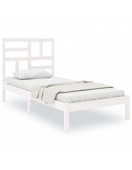 Giroletto Bianco in Legno Massello 75x190 cm Small Single