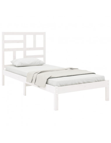 Giroletto Bianco in Legno Massello 75x190 cm Small Single