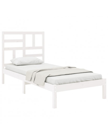 Giroletto Bianco in Legno Massello 75x190 cm Small Single