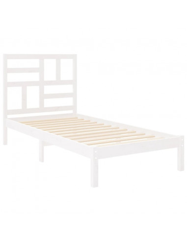 Giroletto Bianco in Legno Massello 75x190 cm Small Single