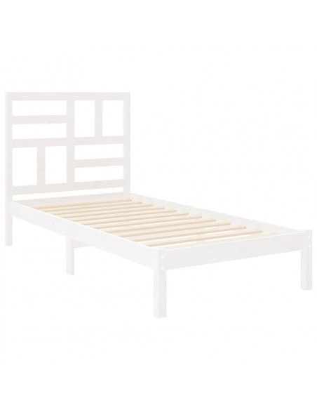 Giroletto Bianco in Legno Massello 75x190 cm Small Single