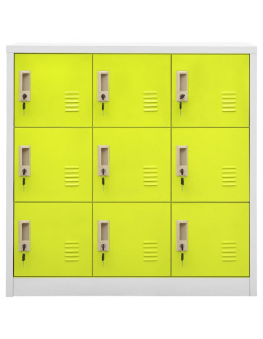 Armadietti Chiavi 2pz Grigio Chiaro Verde 90x45x92,5cm Acciaio