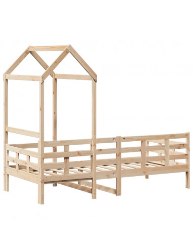 Dormeuse con Tetto 90x190 cm in Legno Massello di Pino