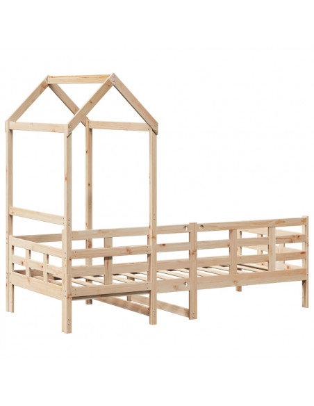 Dormeuse con Tetto 90x190 cm in Legno Massello di Pino