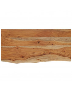 Mensola a Muro 40x20x2,5 Rettangolare Legno Acacia Bordi Vivi 2