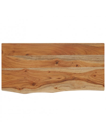 Mensola a Muro 40x20x2,5 Rettangolare Legno Acacia Bordi Vivi