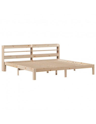 Giroletto con Testiera 200x200 cm in Legno Massello di Pino