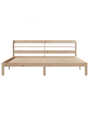 Giroletto con Testiera 200x200 cm in Legno Massello di Pino