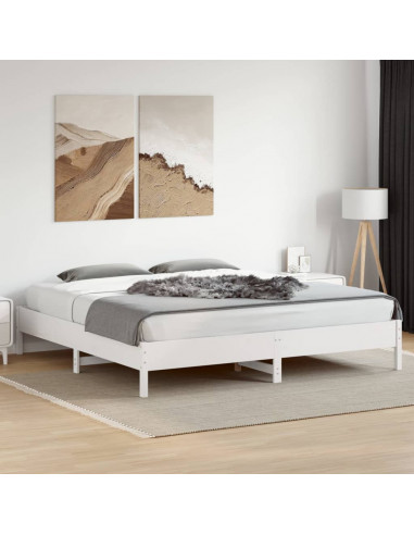 Giroletto Bianco 200x200 cm in Legno Massello di Pino